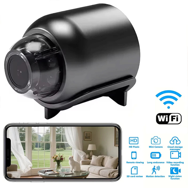 Mini Camera 1080P HD Clear Night Vision Lightweight Monitoring Camera Motion Detection Wireless WiFi Surveillance Camera Safety