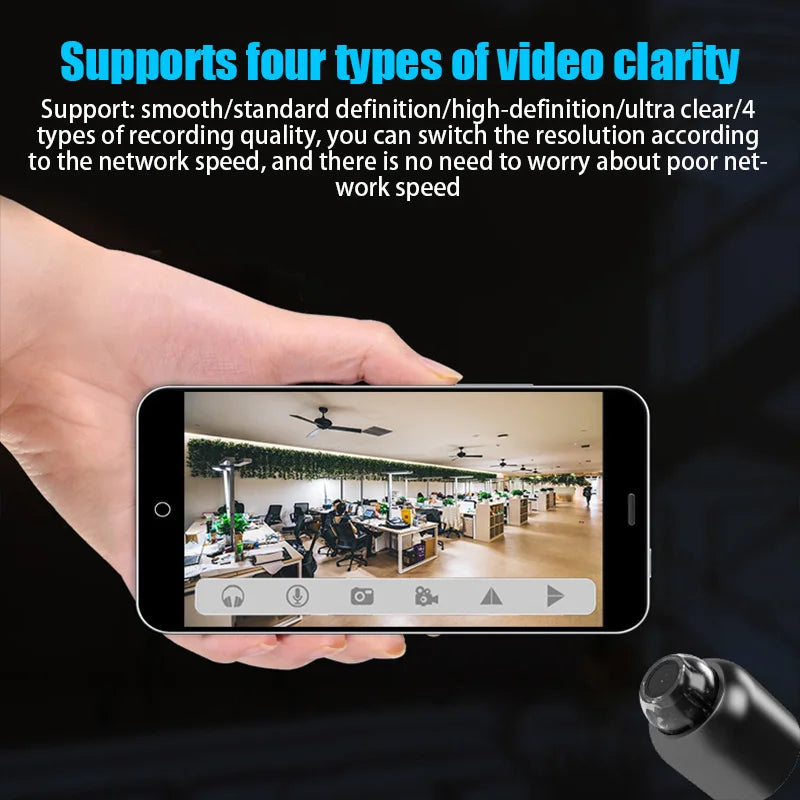 Mini Camera 1080P HD Clear Night Vision Lightweight Monitoring Camera Motion Detection Wireless WiFi Surveillance Camera Safety