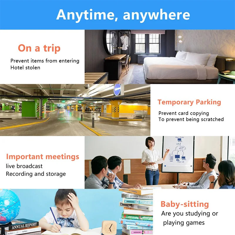 Mini Camera 1080P HD Clear Night Vision Lightweight Monitoring Camera Motion Detection Wireless WiFi Surveillance Camera Safety